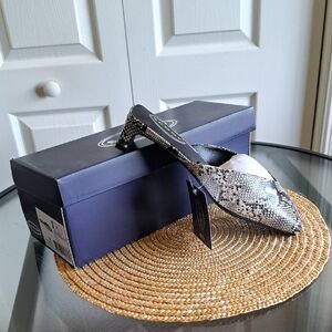 Black and White Loafers with Slip-On Design